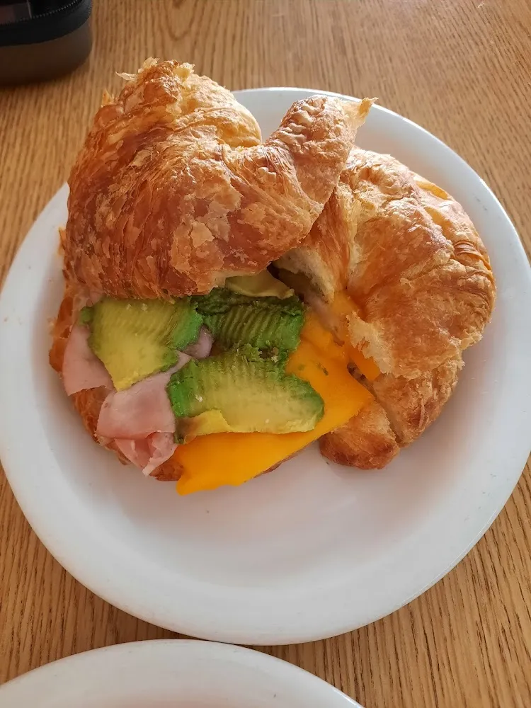 Ham and Cheese Croissant with Avocado